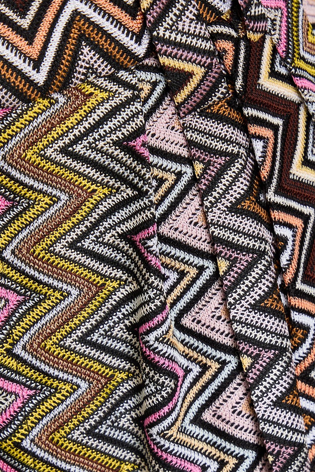 MISSONI Pleated crochet-knit wide-leg pants