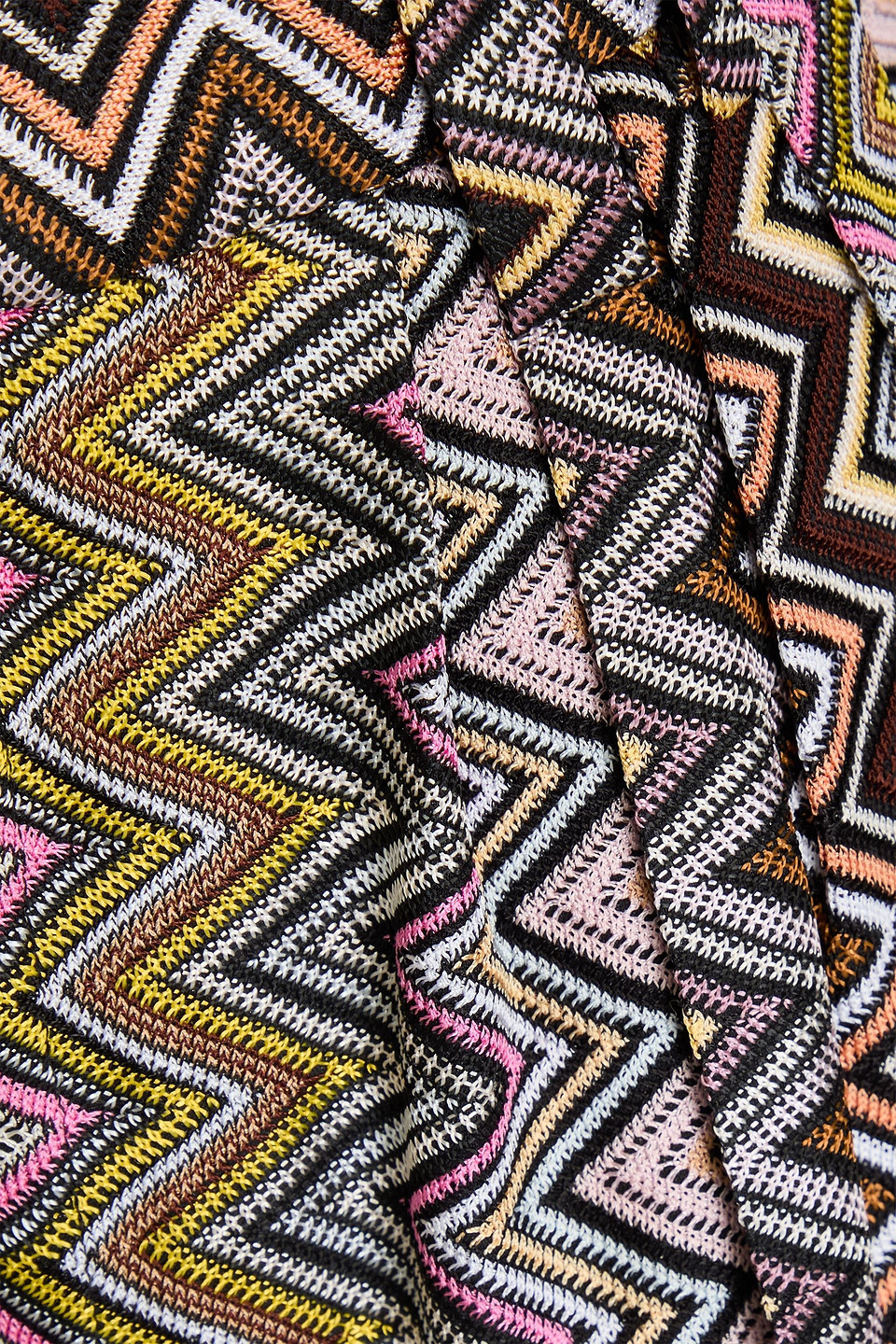 Missoni Crochet-knit Wide-leg Pants In Chocolate