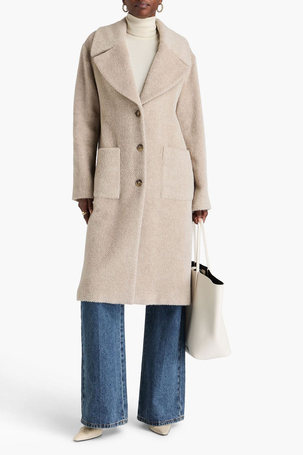 MISSONI Herringbone alpaca-blend coat
