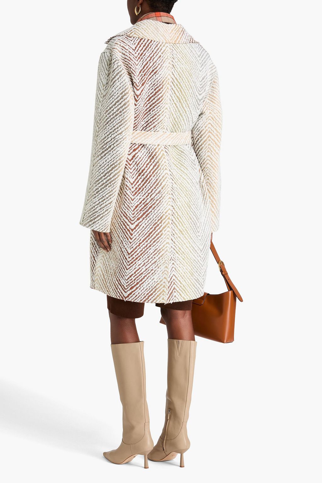 MISSONI Belted bouclé-tweed coat