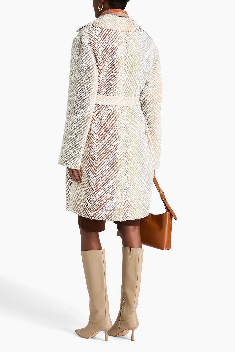 Missoni Belted Bouclé-tweed Coat In Multi