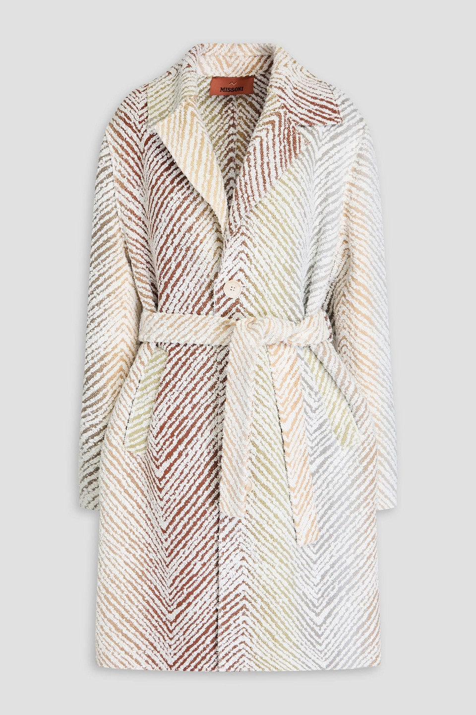 Missoni Belted Bouclé-tweed Coat In Multi