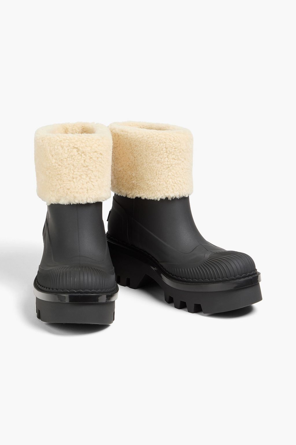 CHLOÉ Raina shearling-trimmed TPU ankle boots