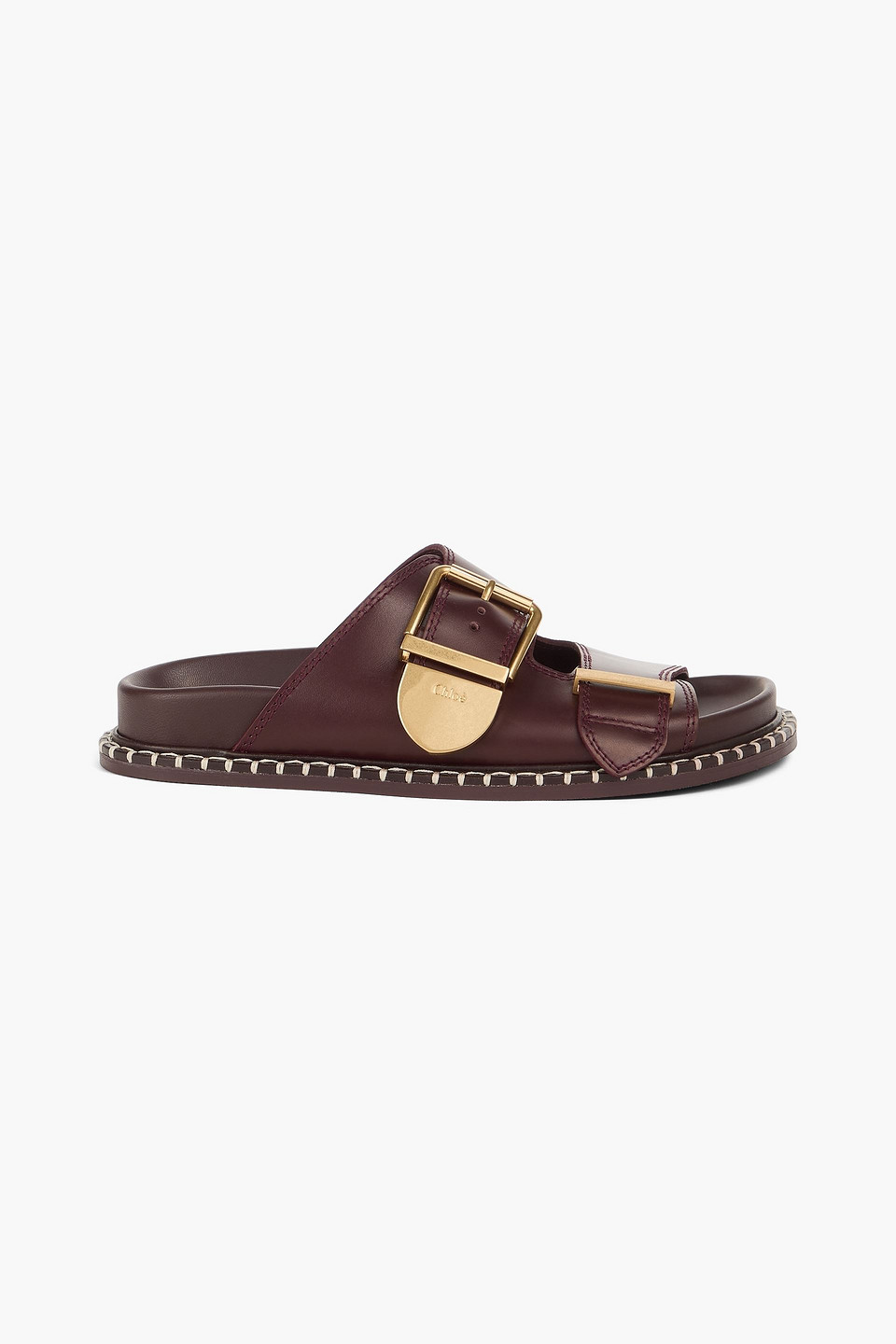 Chloé Rebecca Sandalen Aus Leder Mit Schnalle In Dunkelrosa