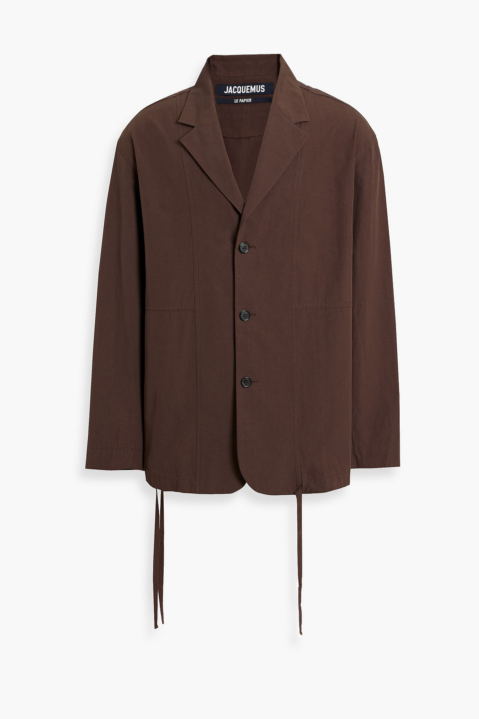 Jacquemus Marrone Cotton Blazer In Chocolate