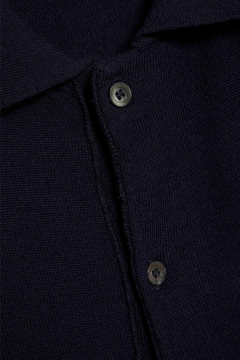 Officine Generale Brent Merino Wool Cardigan In Blue