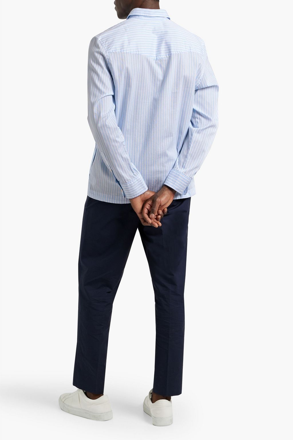 OFFICINE GÉNÉRALE Pedro striped cotton-poplin shirt