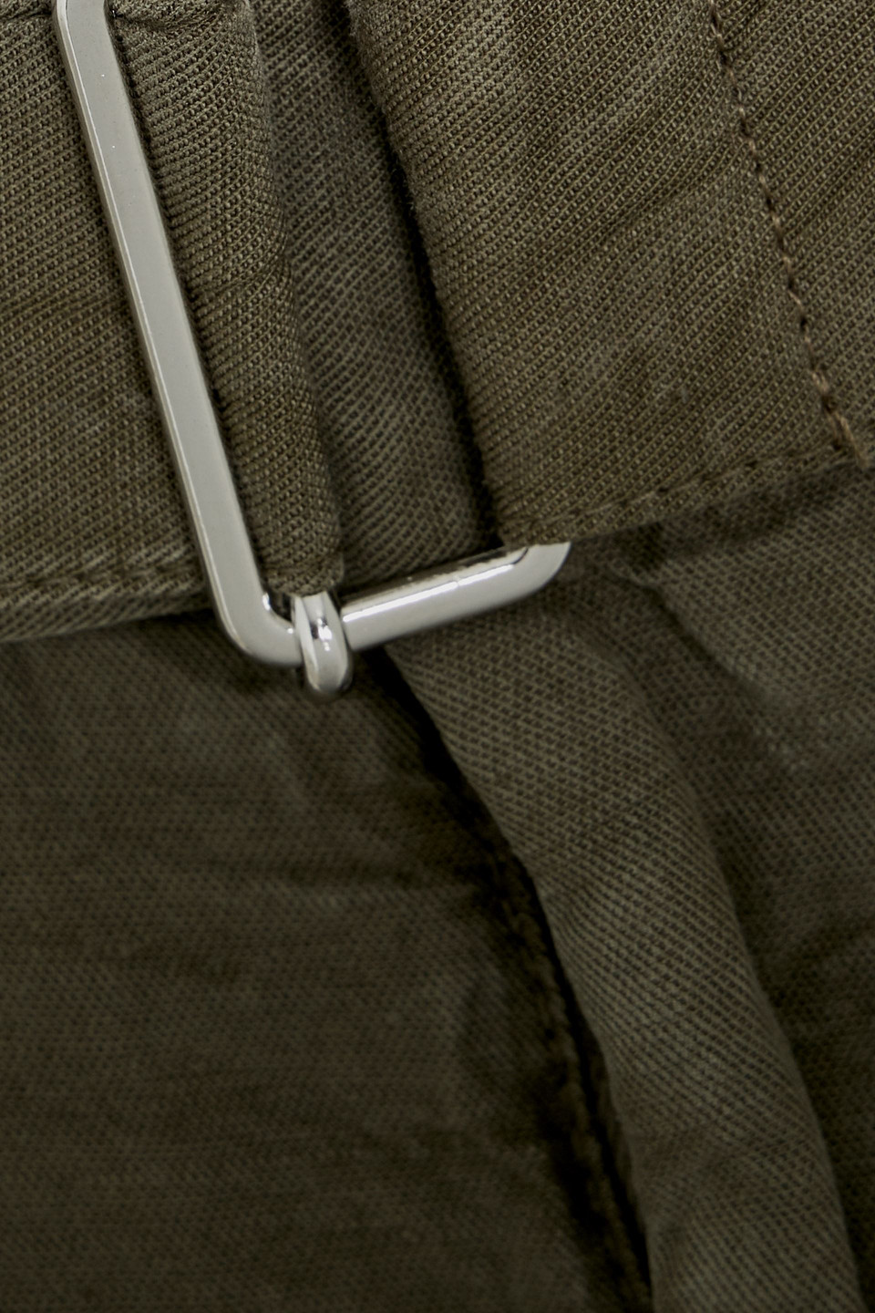 Officine Generale Hugo Tapered Belted Lyocell, Cotton And Linen-blend Pants In Army Green