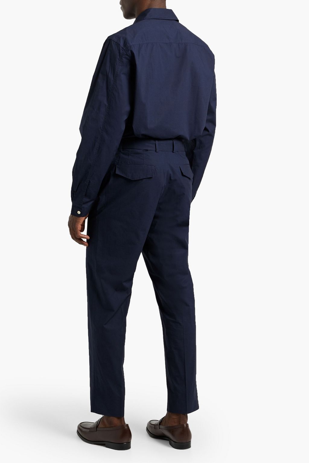 OFFICINE GÉNÉRALE Owen belted cotton-poplin pants