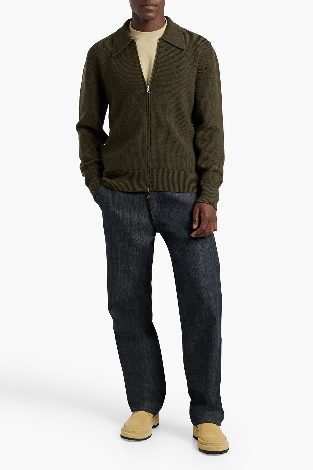 OFFICINE GÉNÉRALE Tahar ribbed merino wool cardigan