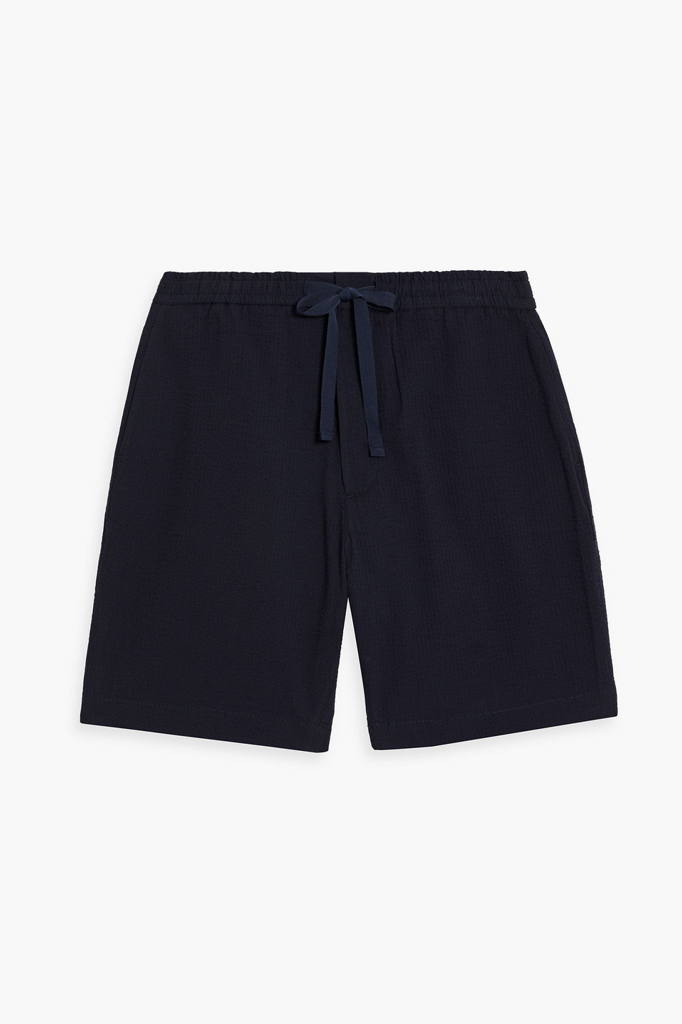 Officine Generale Phil Seersucker Shorts In Navy