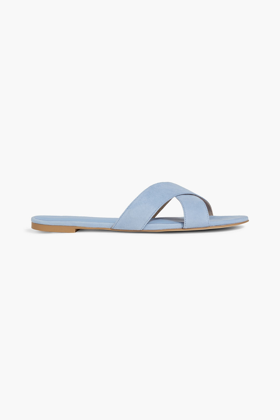 Stuart Weitzman Roza Suede Sandals In Light Blue