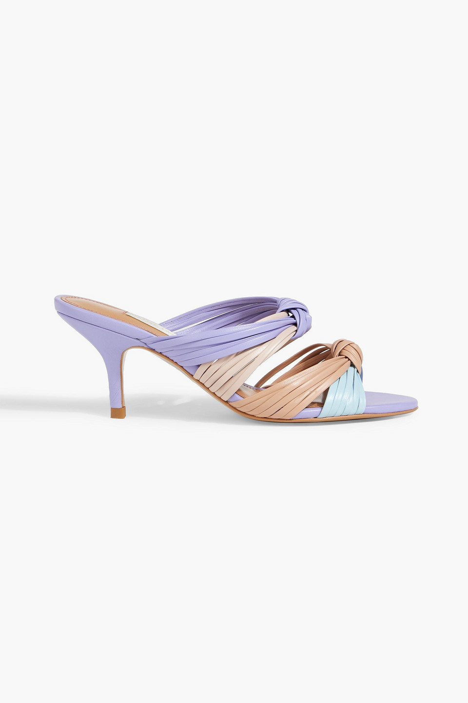 Stine Goya Eli Knotted Leather Mules In Lavender