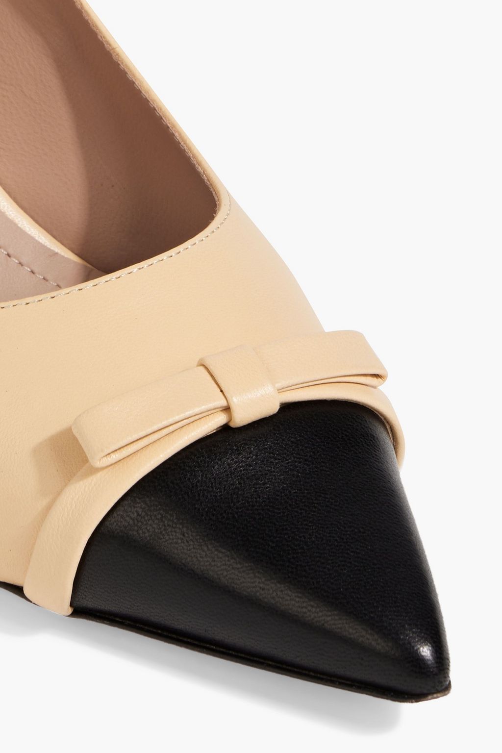MALONE SOULIERS Beatrix 70 bow-detailed leather pumps