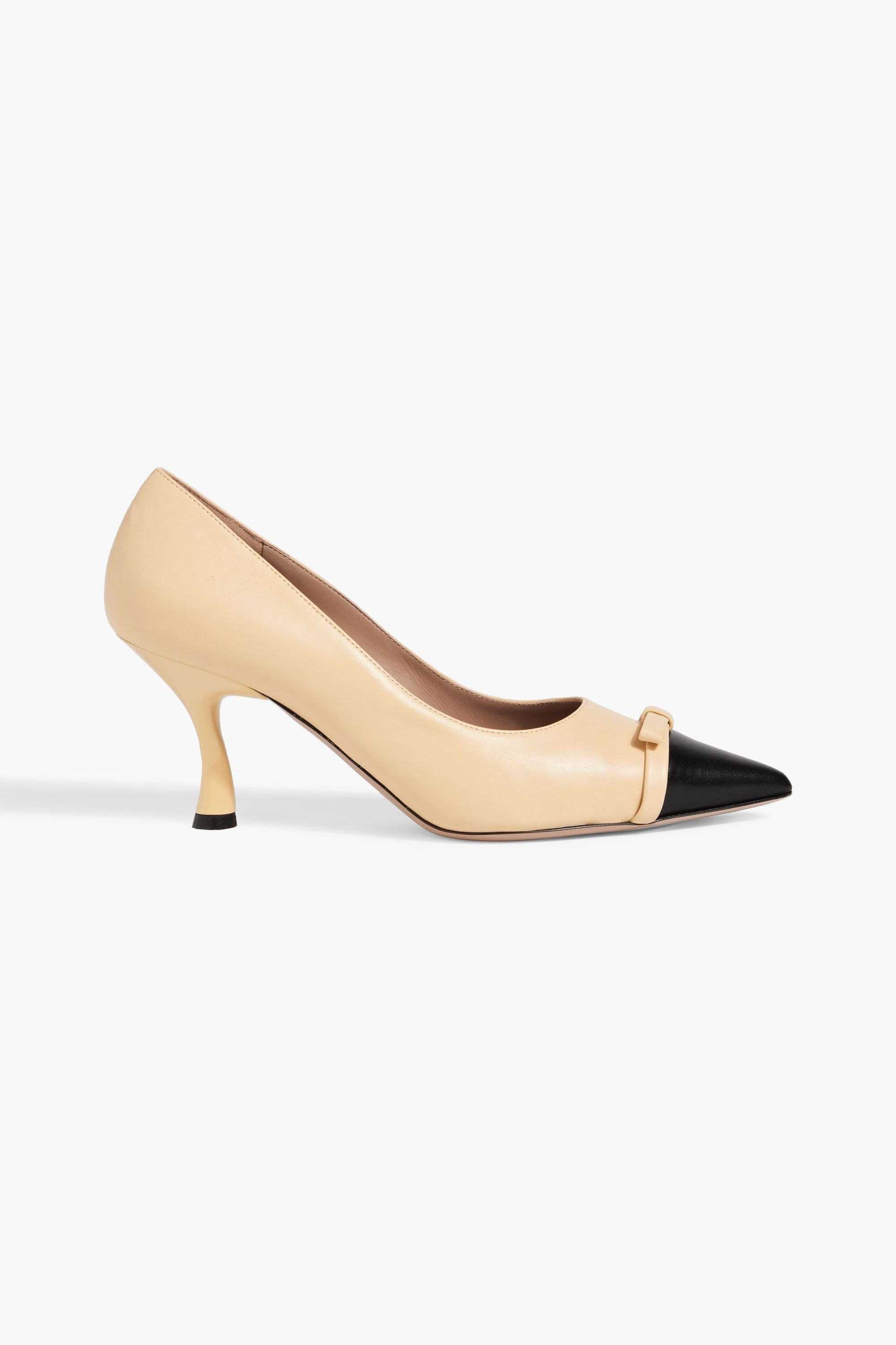 Malone Souliers Beatrix 70 bow-detailed leather pumps