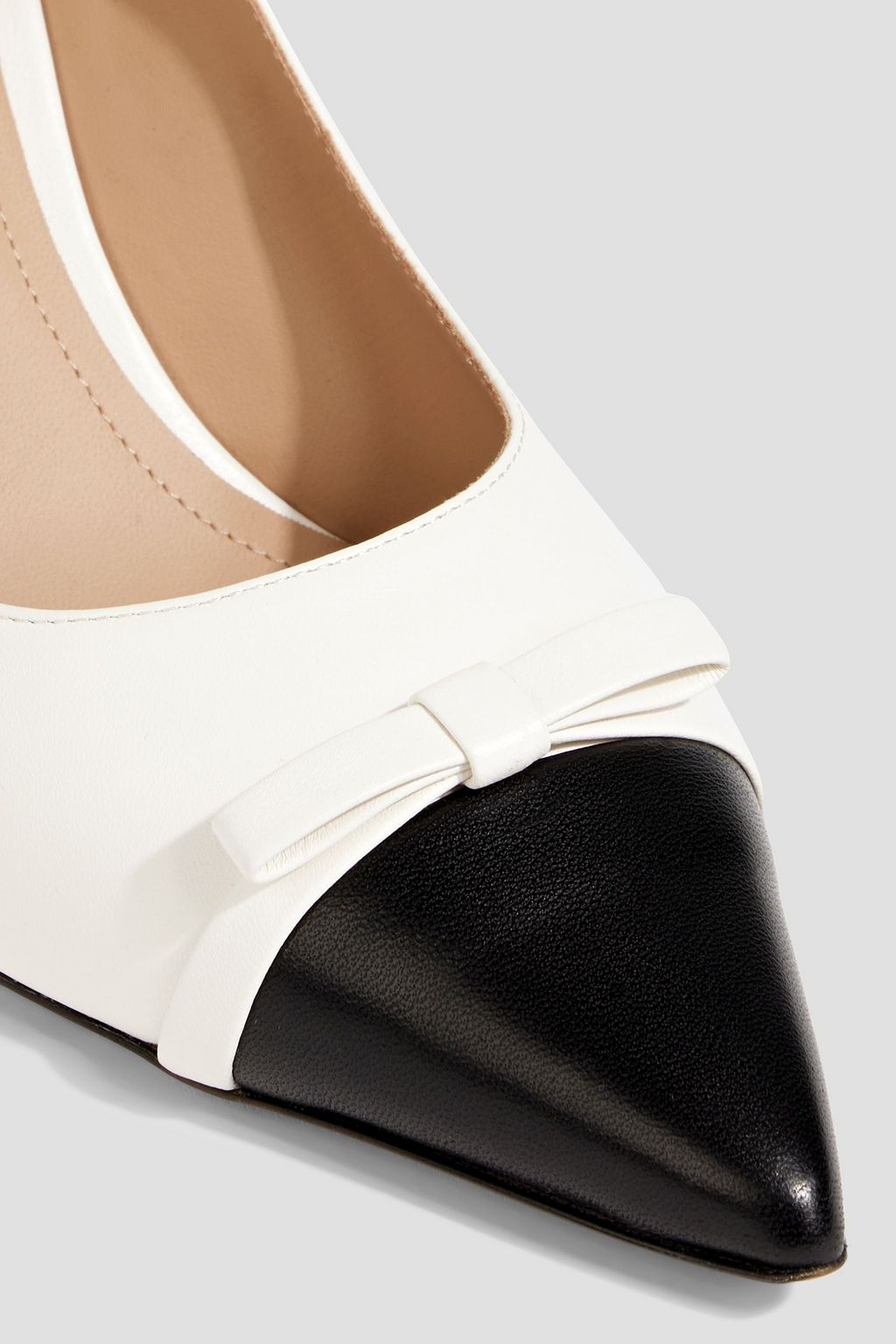 MALONE SOULIERS Beatrix 70 bow-detailed leather pumps