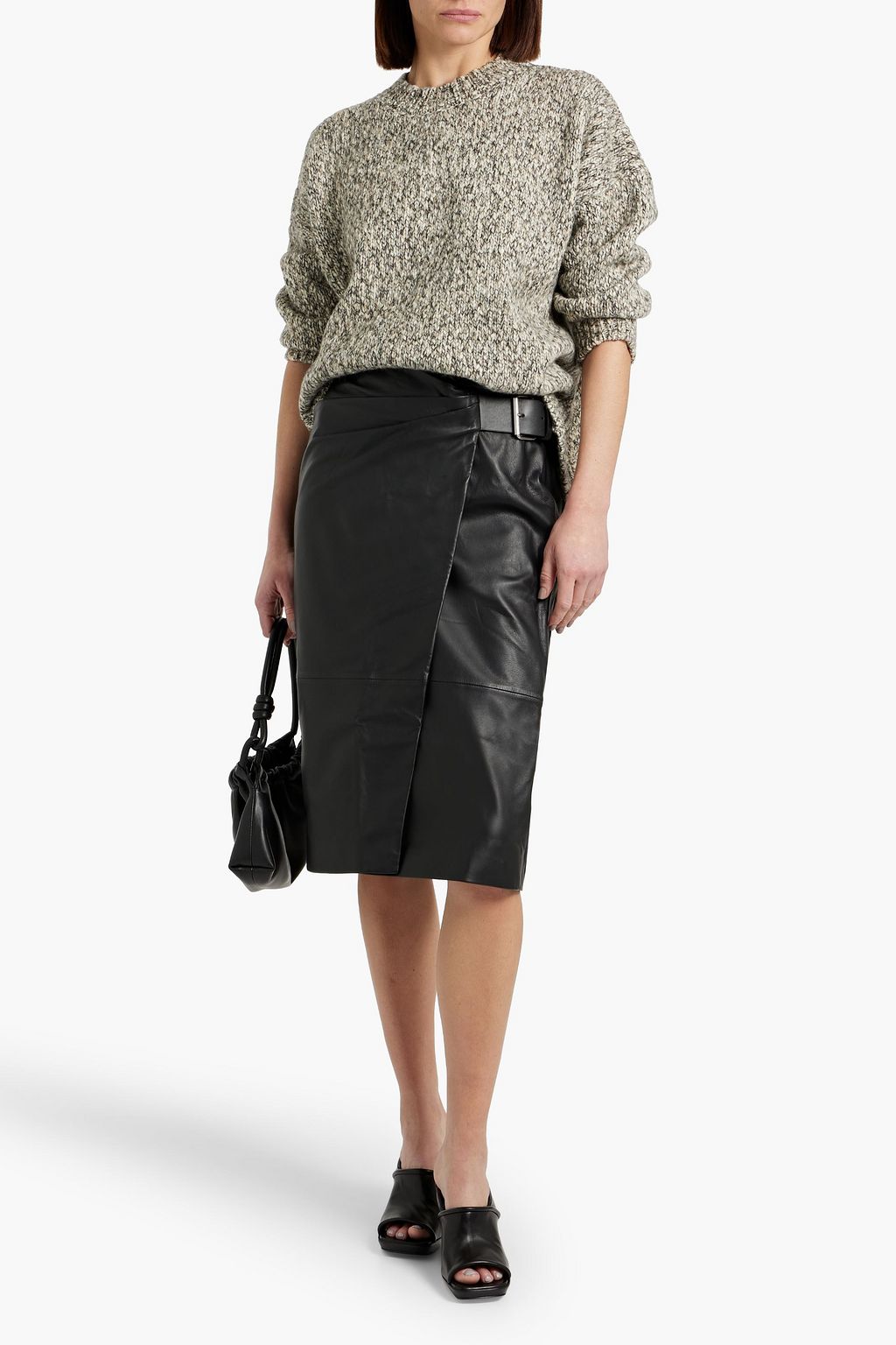FRAME Marled wool-blend sweater