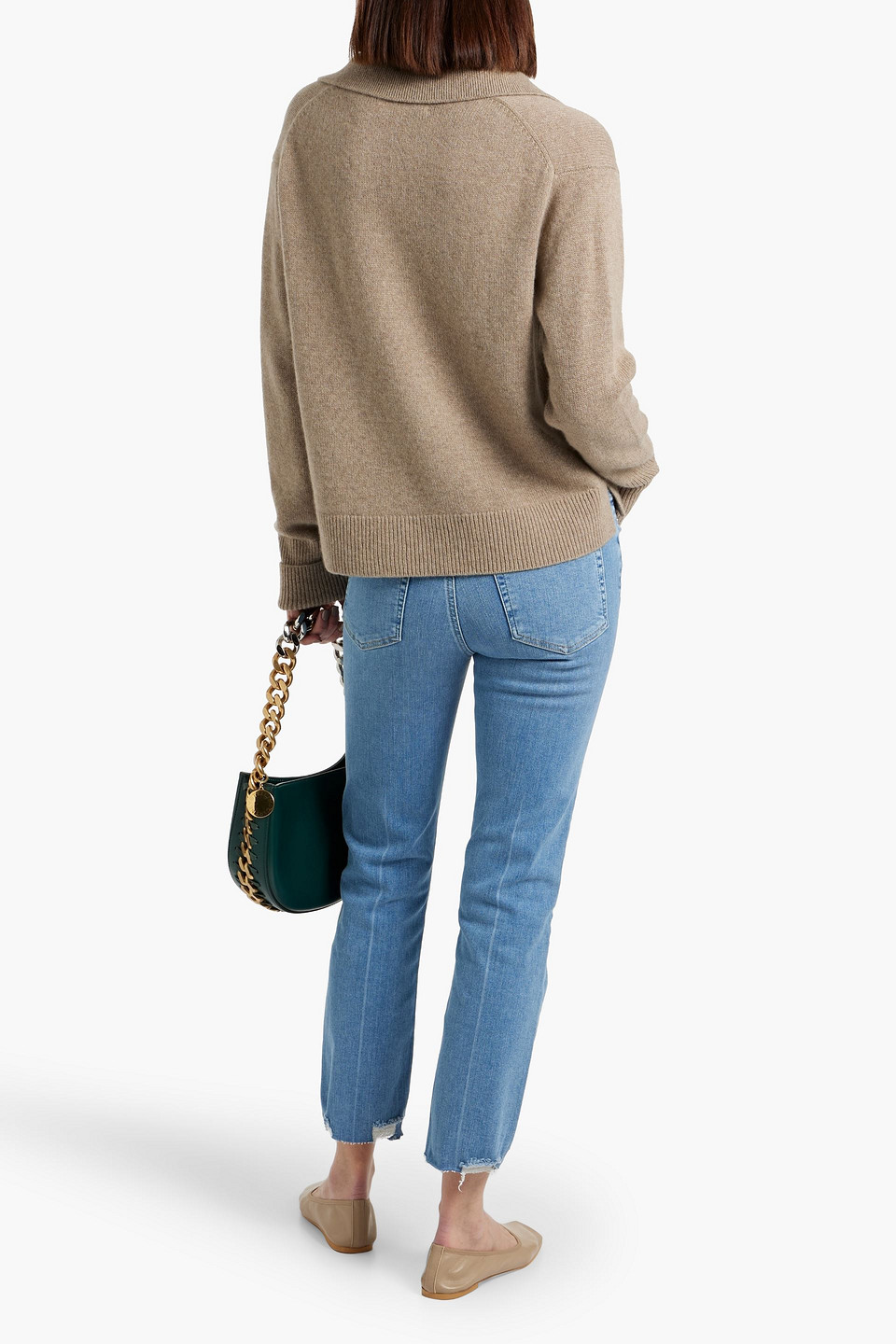 FRAME LE HIGH STRAIGHT CROPPED HIGH-RISE STRAIGHT-LEG JEANS 