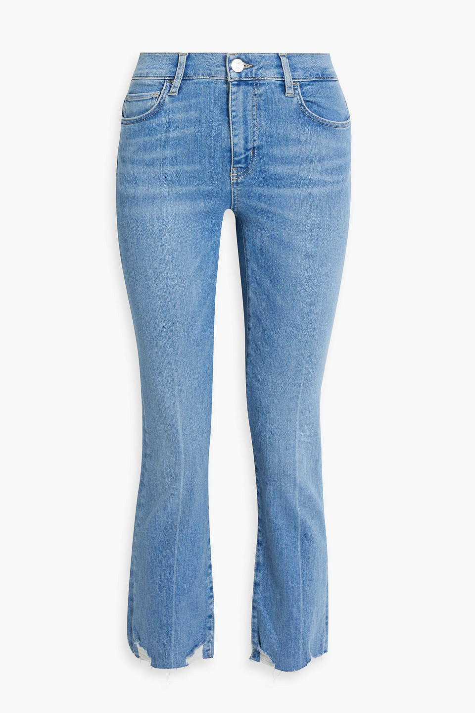 Frame Le High Straight High-rise Straight-leg Jeans In Mid Denim