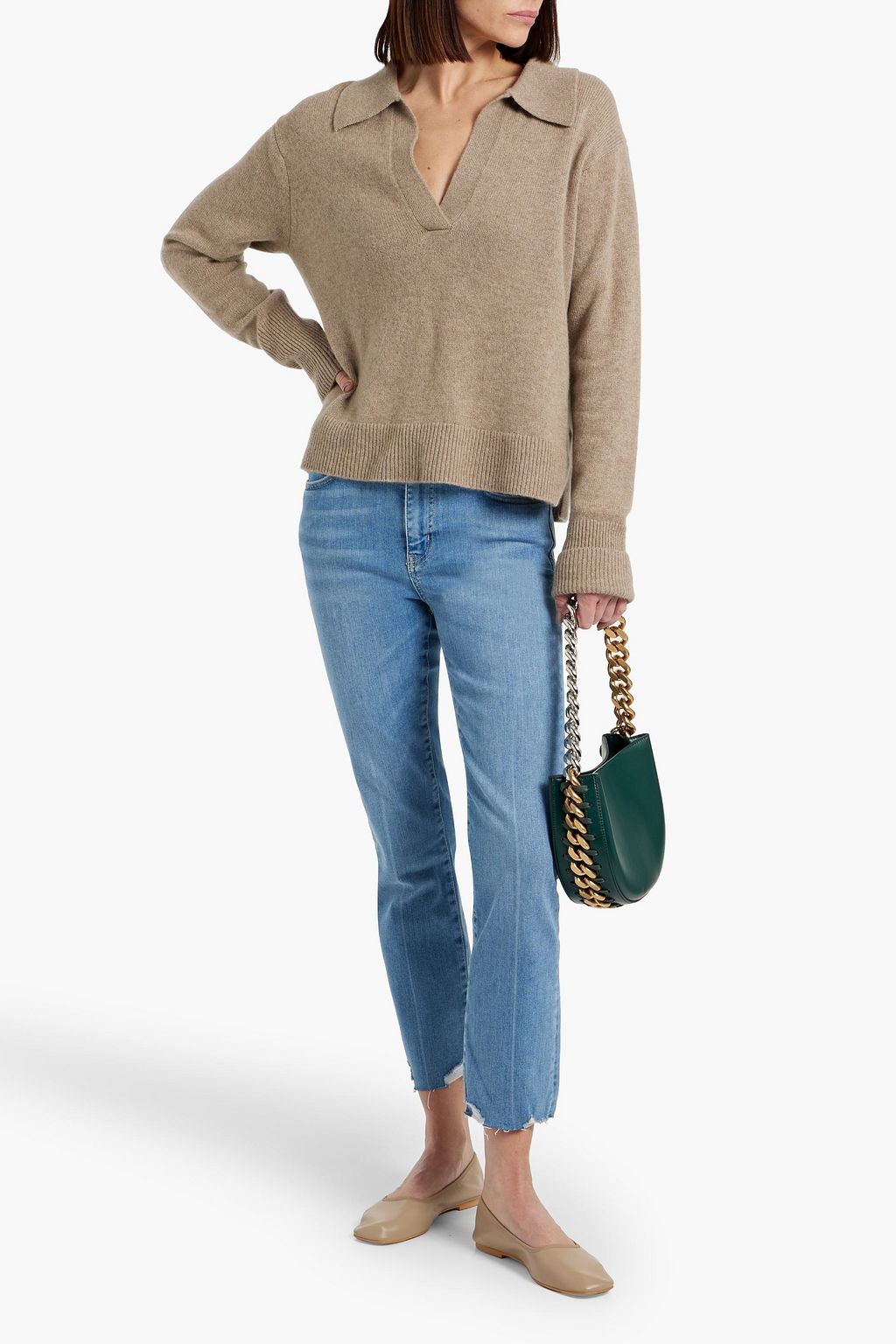 FRAME Le High Straight cropped high-rise straight-leg jeans