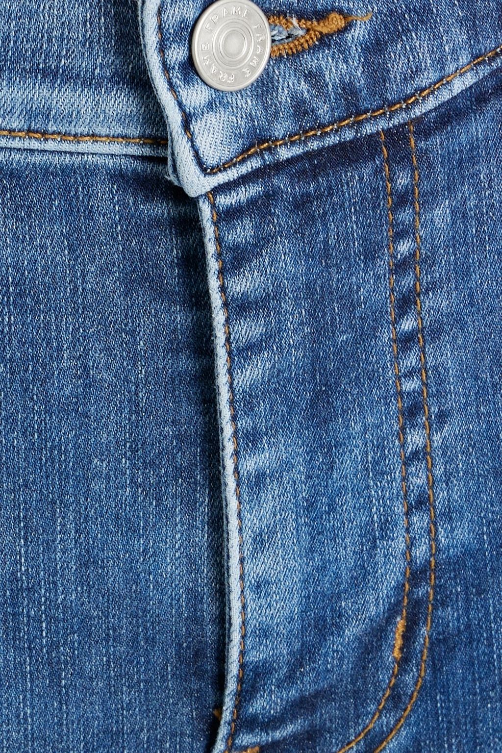 FRAME Le High Straight cropped high-rise straight-leg jeans