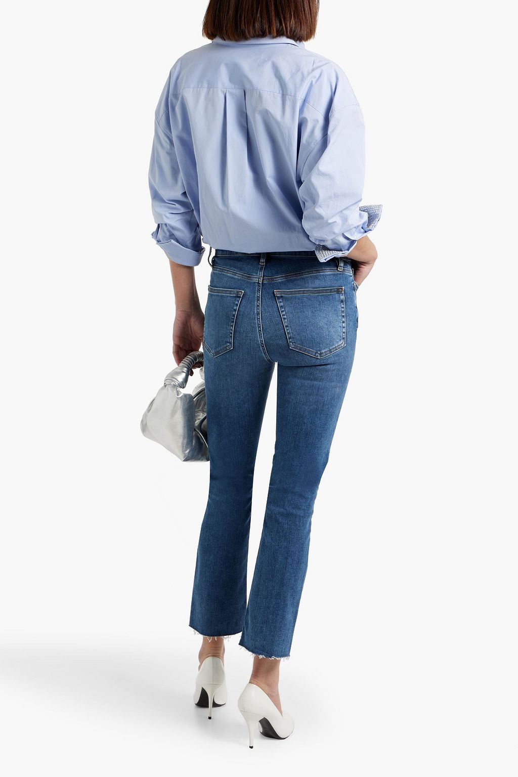 FRAME Le High Straight cropped high-rise straight-leg jeans