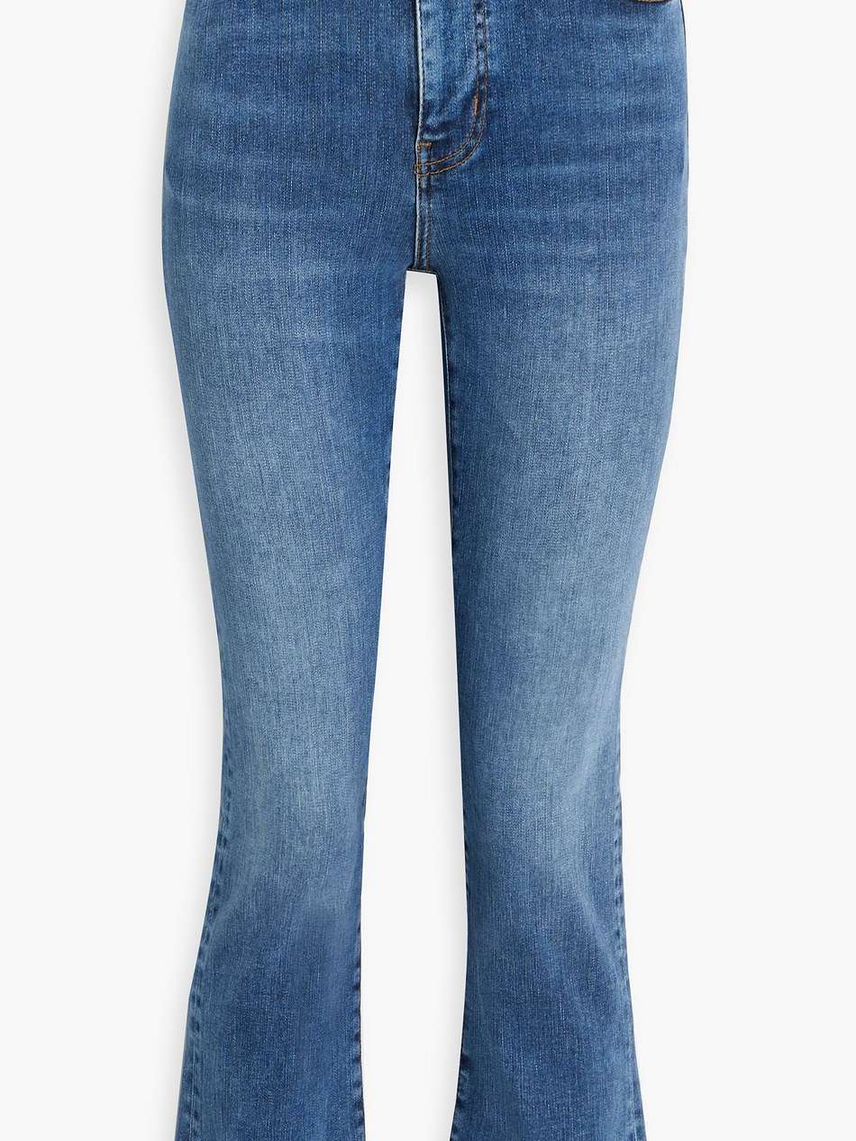 le high straight cropped high-rise straight-leg jeans
