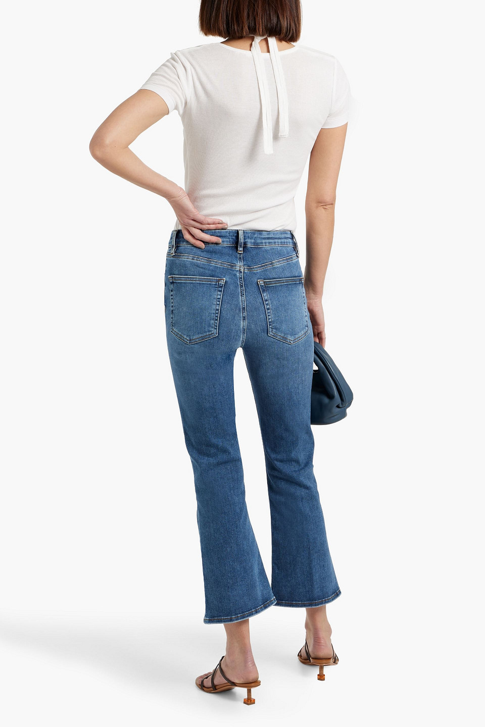 FRAME LE CROP MINI BOOT CROPPED HIGH-RISE BOOTCUT JEANS