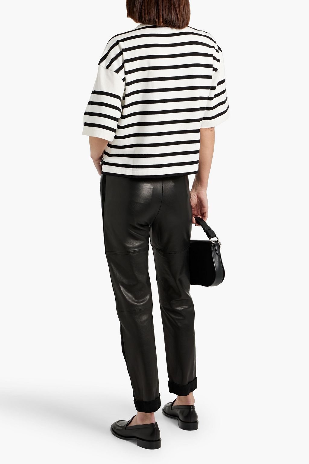 FRAME Striped cotton-jersey T-shirt
