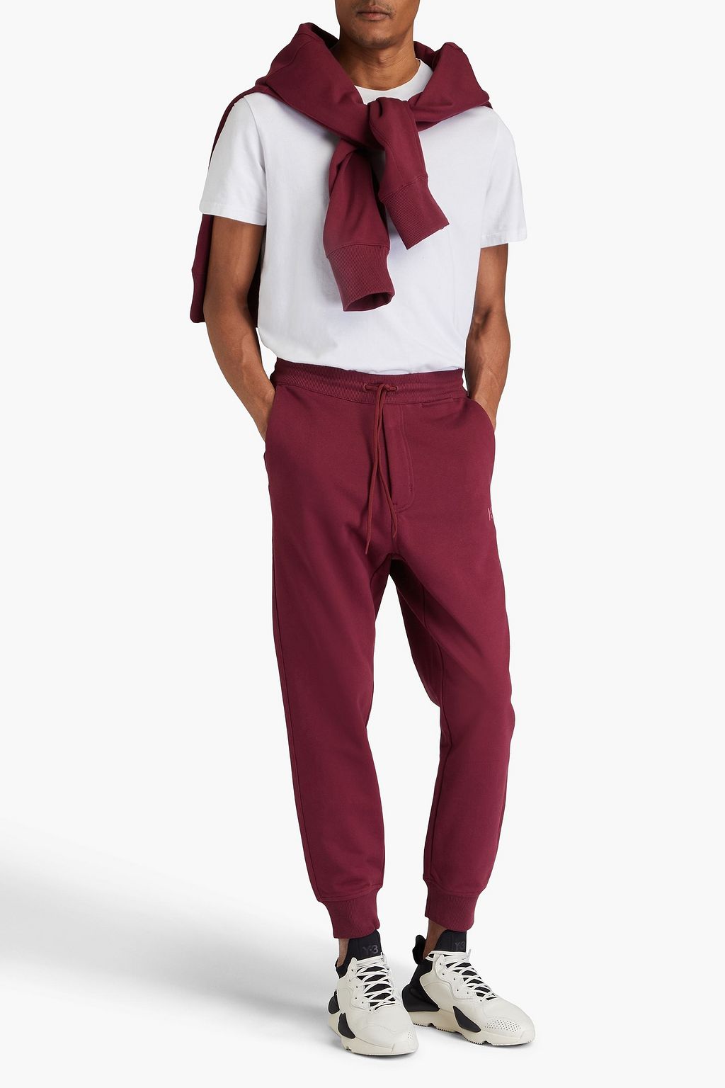 Y-3 French cotton-blend terry sweatpants