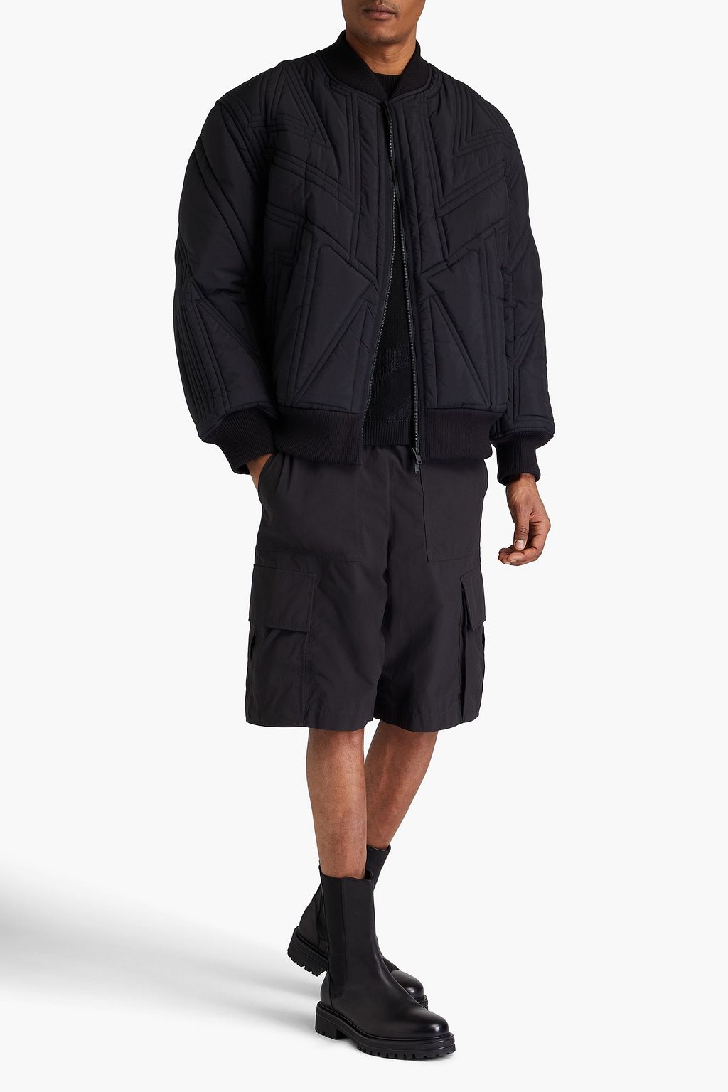 Y-3 Quilted shell bomber jacket