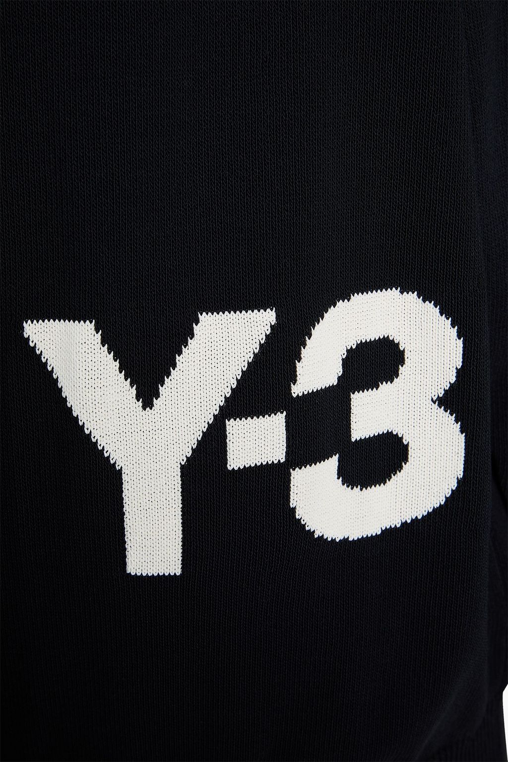 Y-3 Intarsia cotton-blend sweater