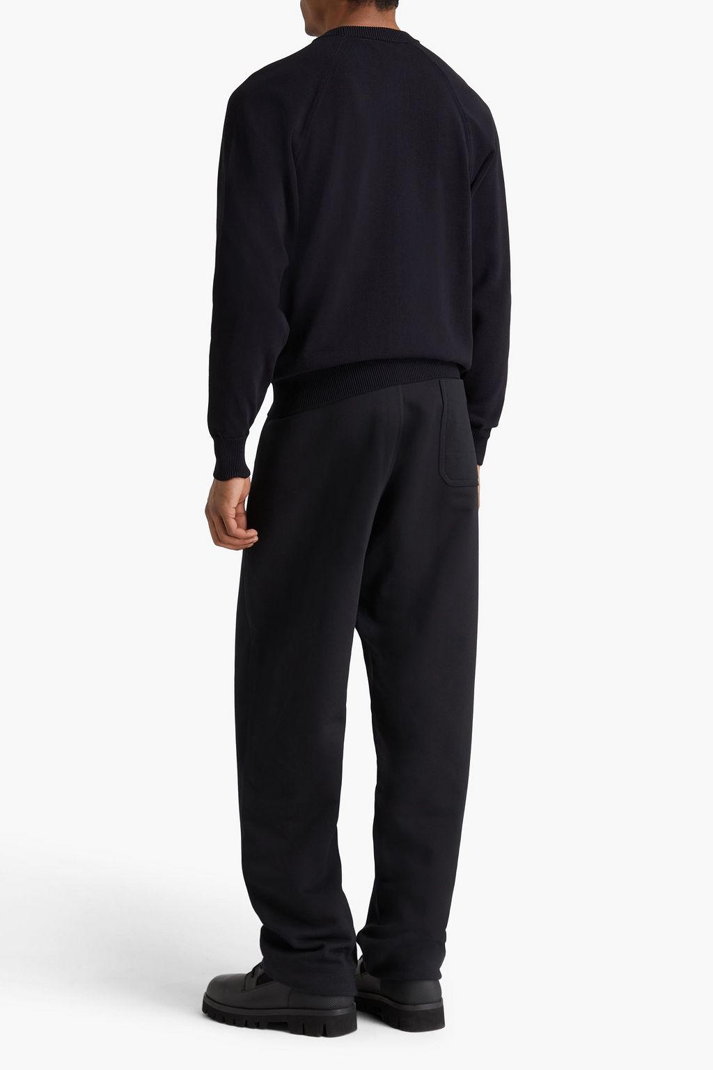 Y-3 Intarsia cotton-blend sweater
