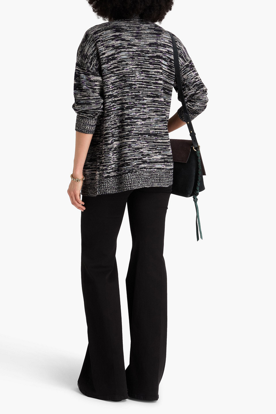 Missoni Space-dyed Cashmere Cardigan In Black
