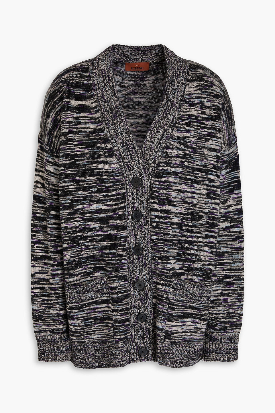 Missoni Space-dyed Cashmere Cardigan In Black