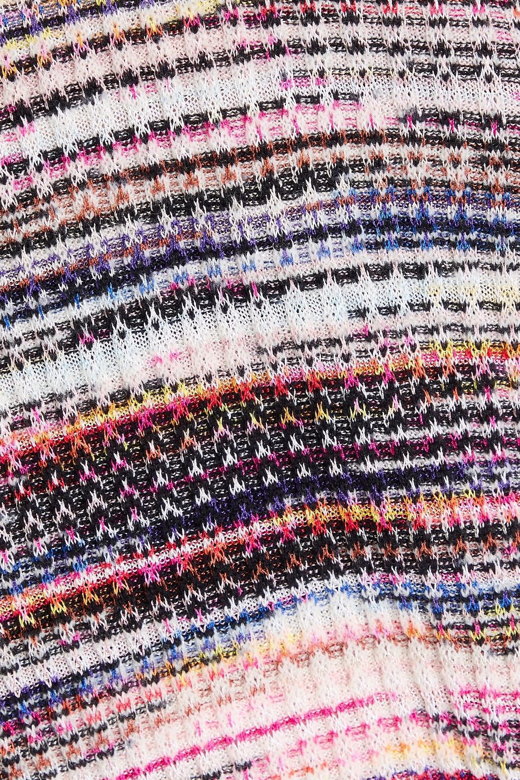 MISSONI كنزة رياضية بياقة عالية من نسيج بحبكة مضلّعة بألوان متداخلة