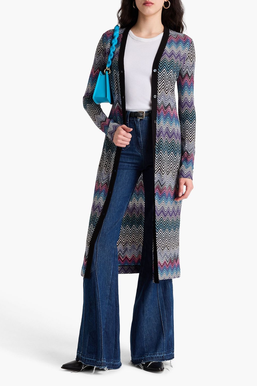 MISSONI كارديغان من الصوف بحبكة كروشيه