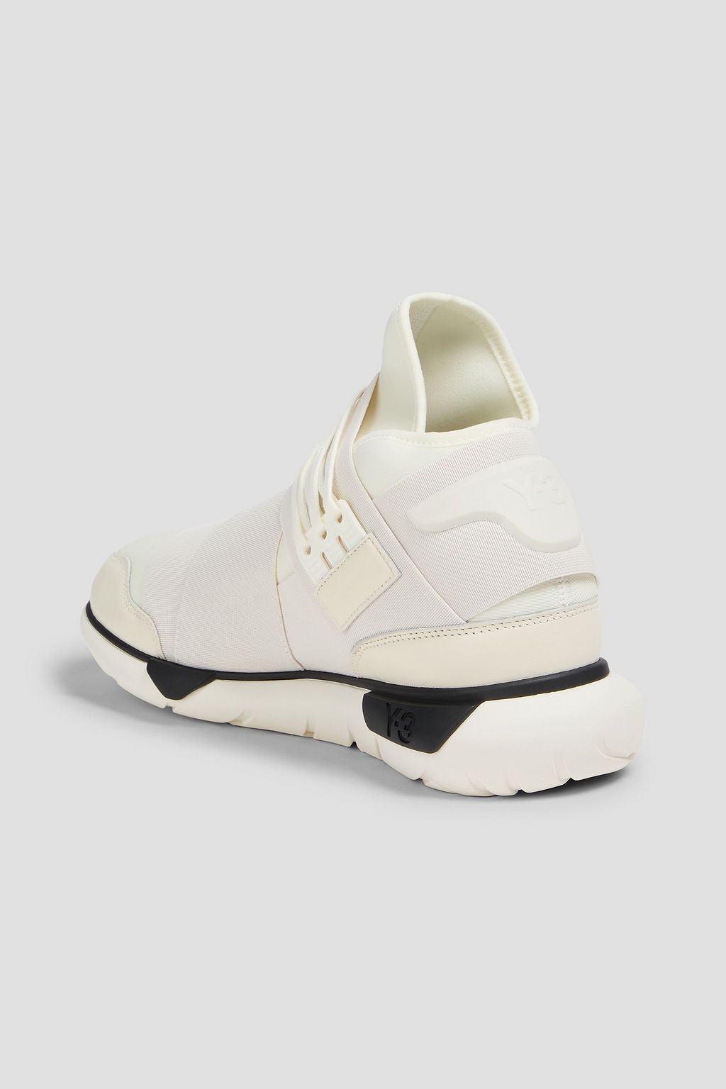 Y-3 Neoprene and leather high-top sneakers