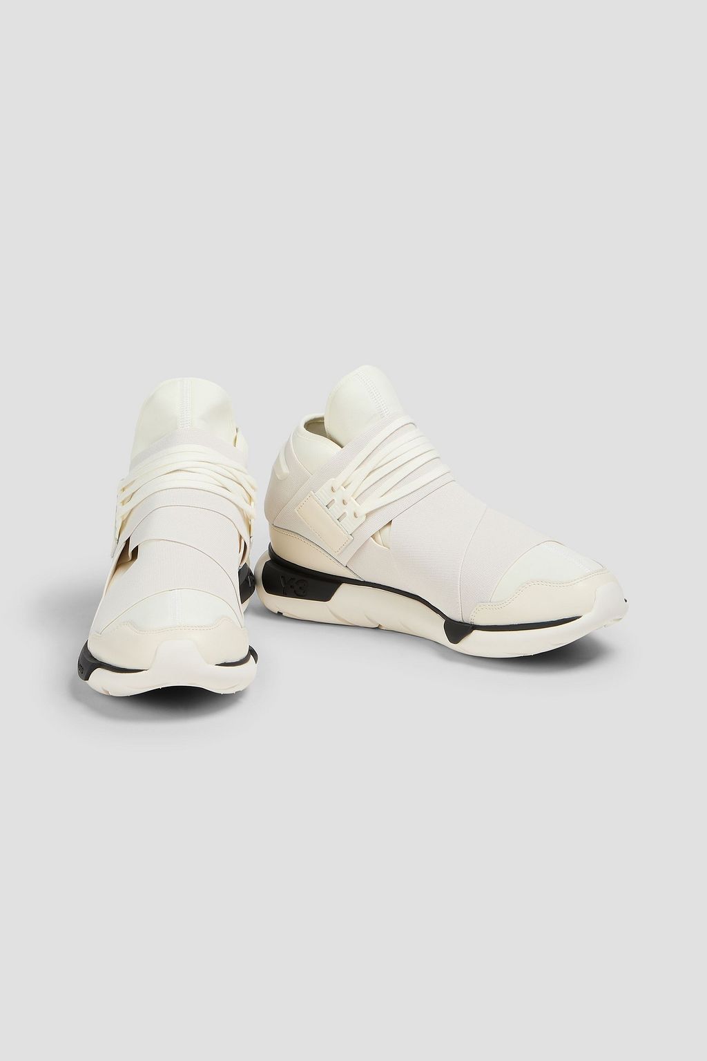Y-3 Neoprene and leather high-top sneakers