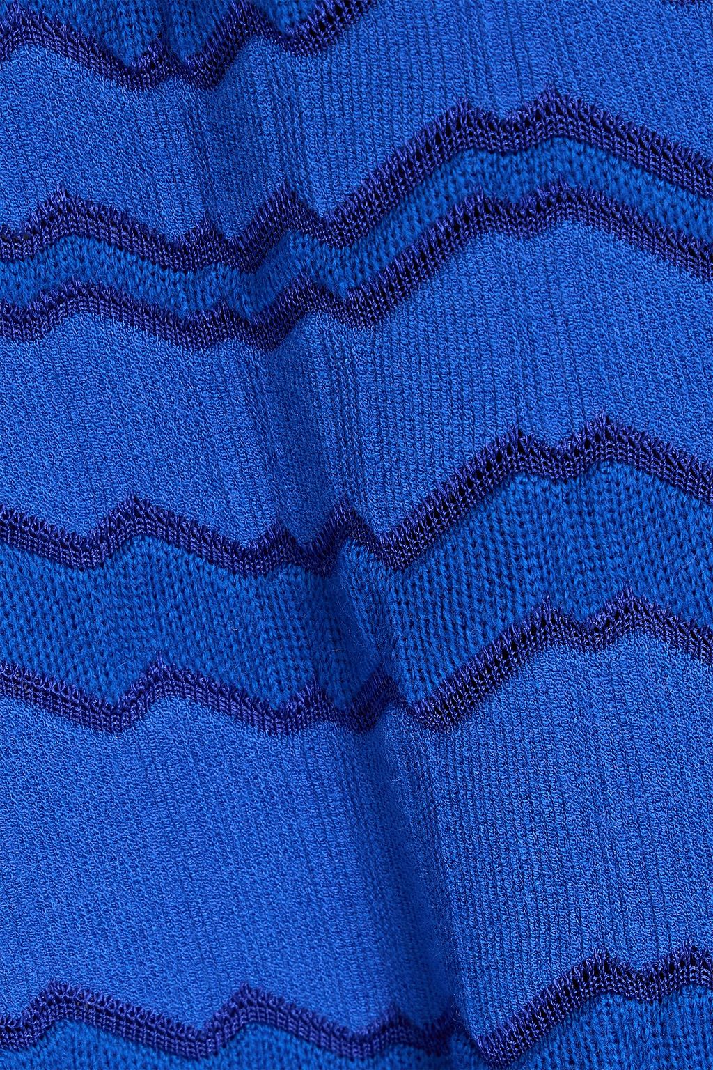 MISSONI بنطلون بقصة واسعة من الأسفل من نسيج بحبكة كروشيه