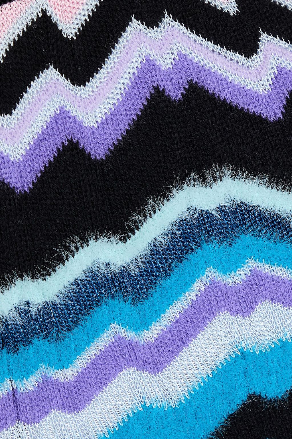MISSONI بنطلون بقصة واسعة من الأسفل من نسيج محبوك