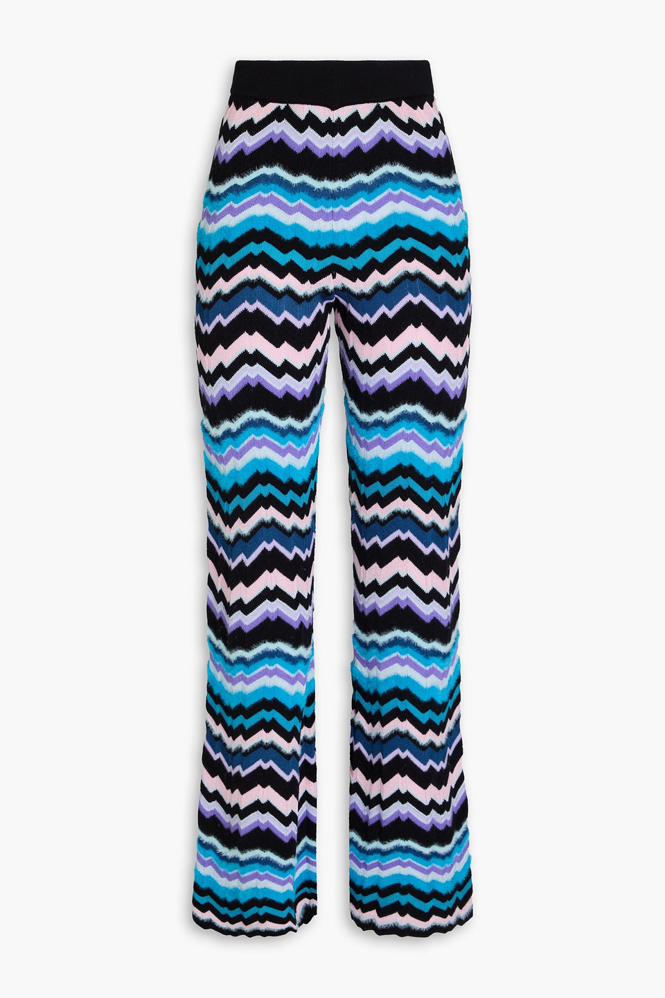 Missoni Knitted Flared Pants In Turquoise
