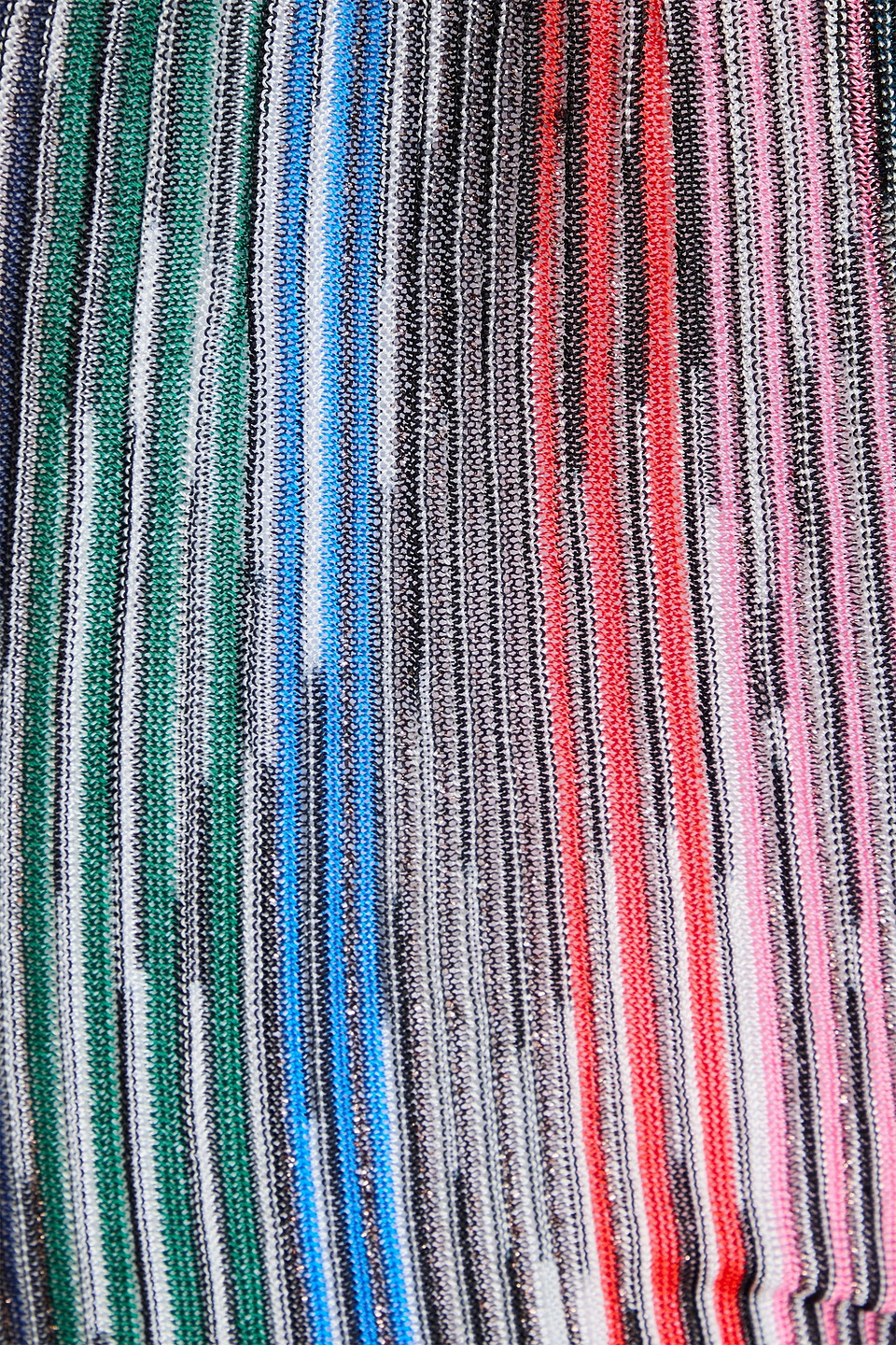 Missoni Metallic Striped Ribbed-knit Flared Pants In Multicolor