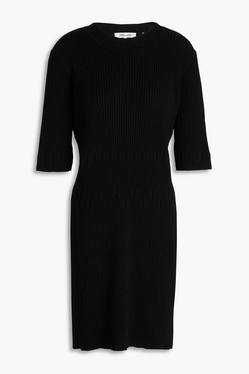 Diane Von Furstenberg Pam Jacquard-knit Mini Dress In Black | ModeSens