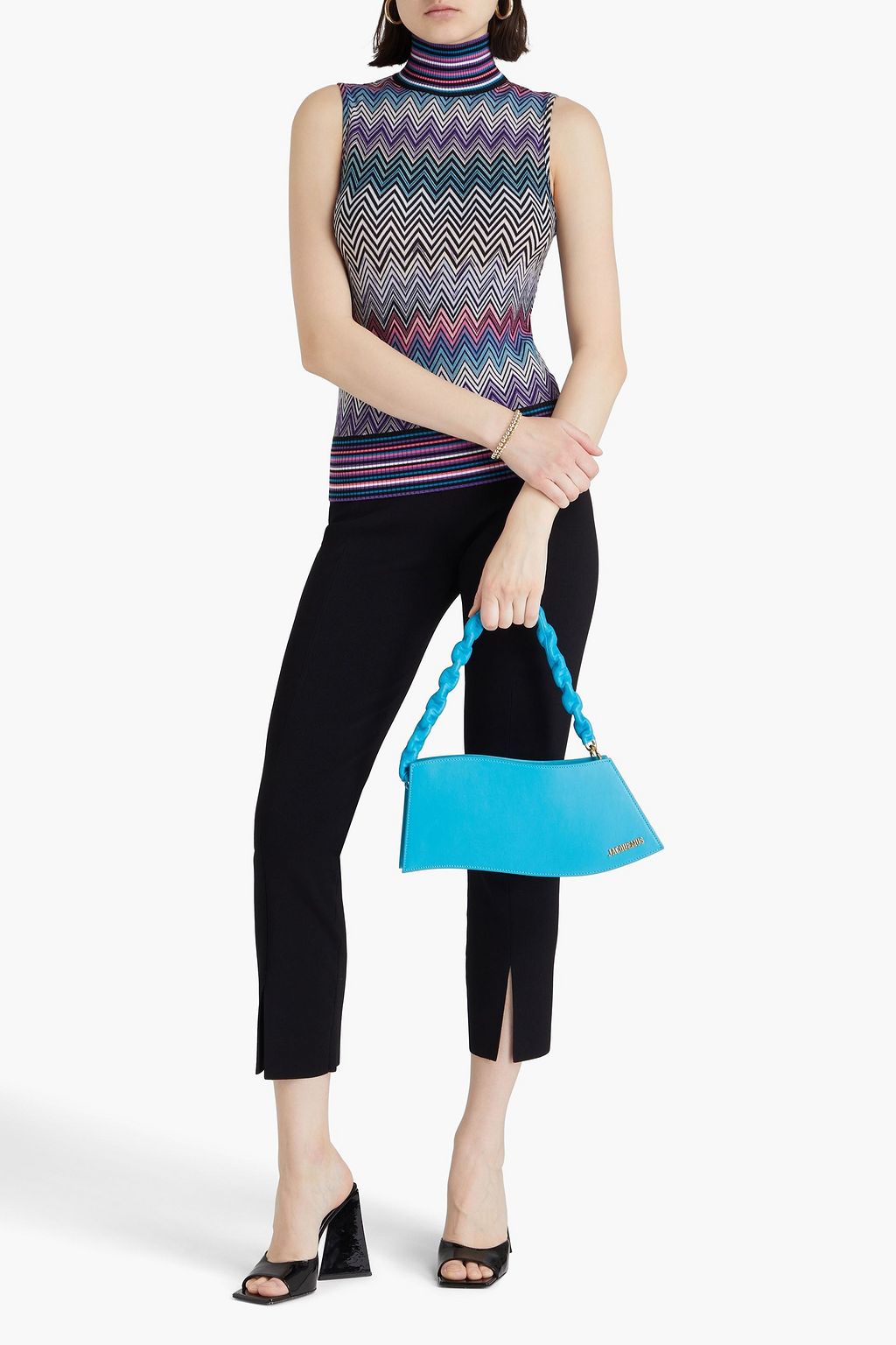 MISSONI بلوزة بياقة عالية من الصوف
