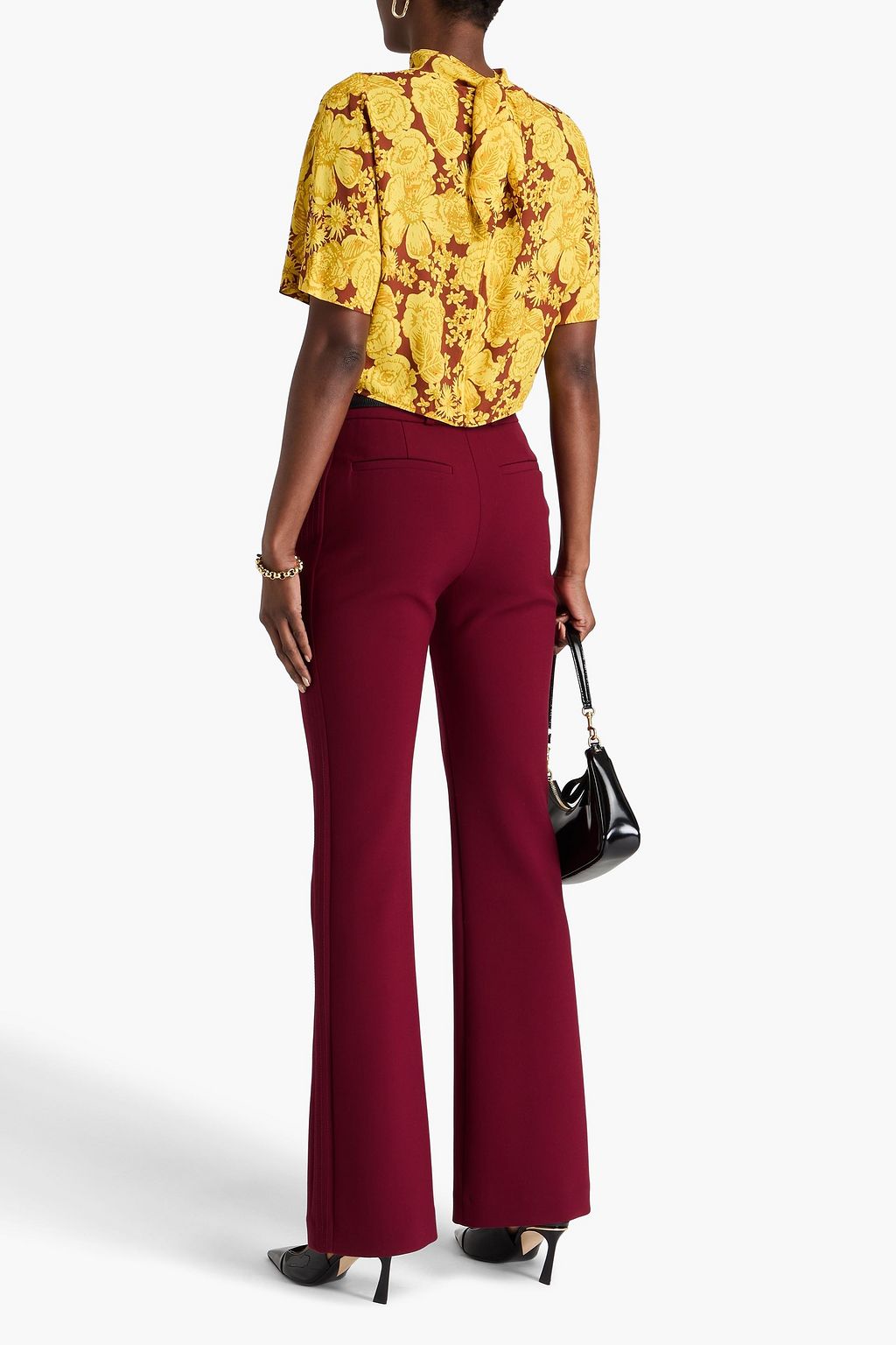 DIANE VON FURSTENBERG クレープ トップス フローラルプリント