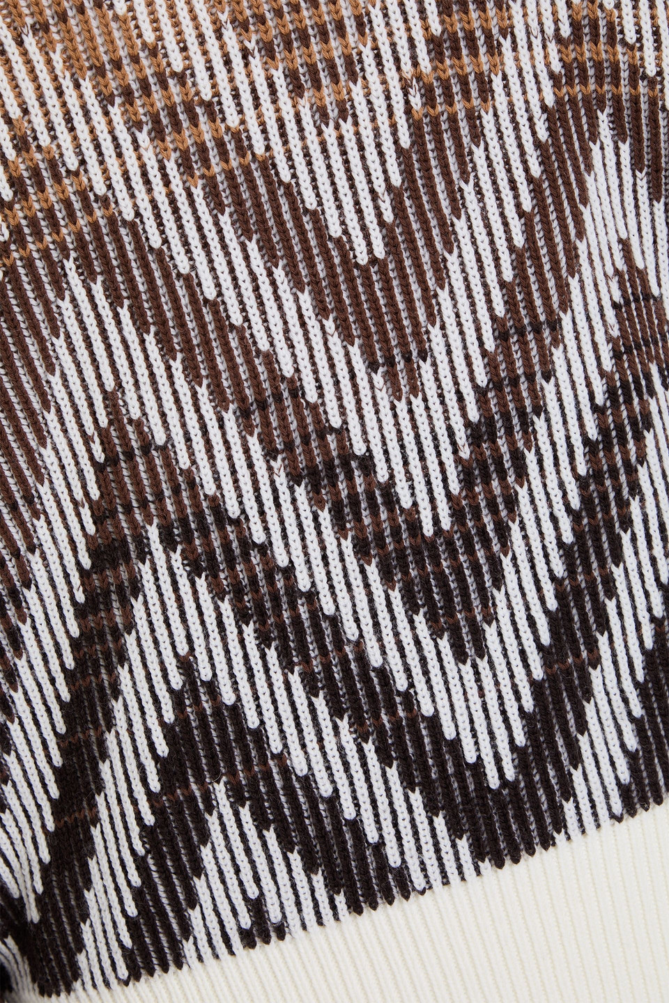 Missoni Ribbed Wool And Cotton-blend Sweater In Brown