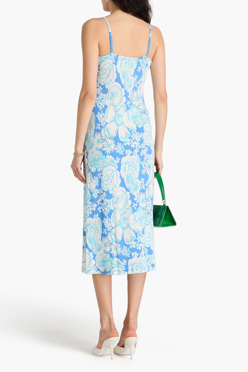 DIANE VON FURSTENBERG Alik draped floral-print jersey midi dress