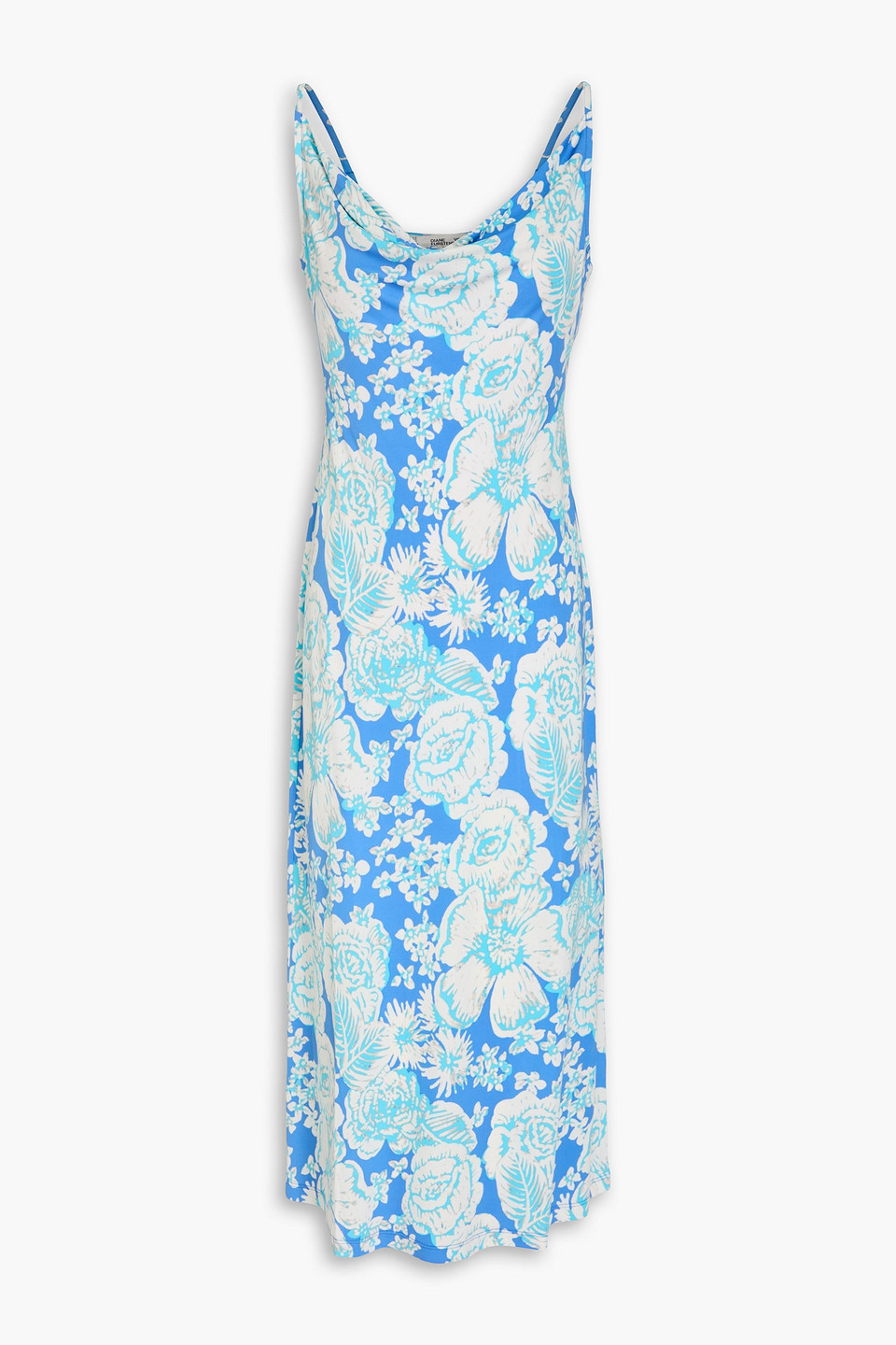 Alik draped floral-print jersey midi dress