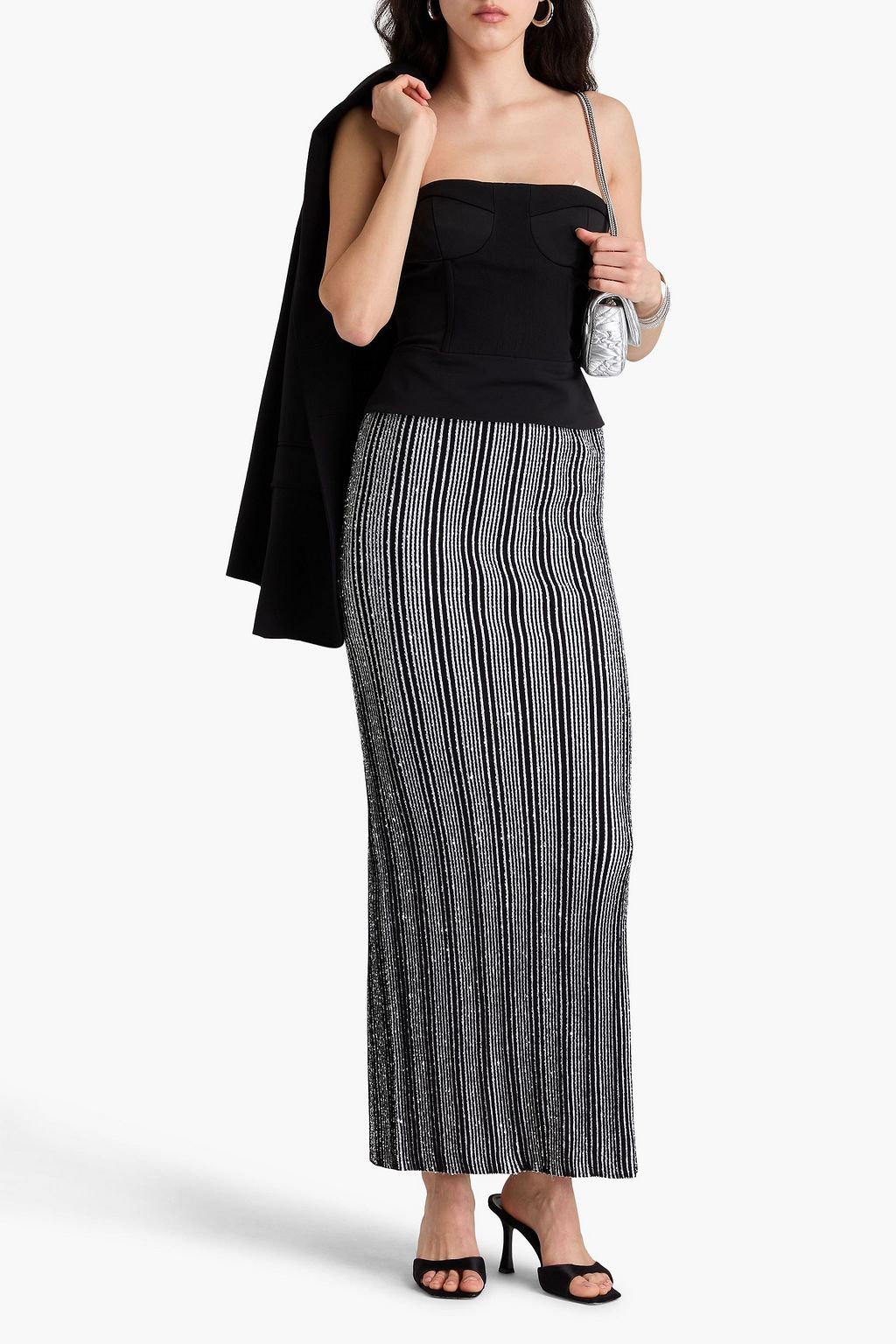 MISSONI تنورة طويلة مخططة بحبكة مضلّعة ومزركشة